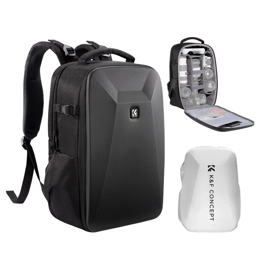 22L Hard Shell Camera Backpack Black