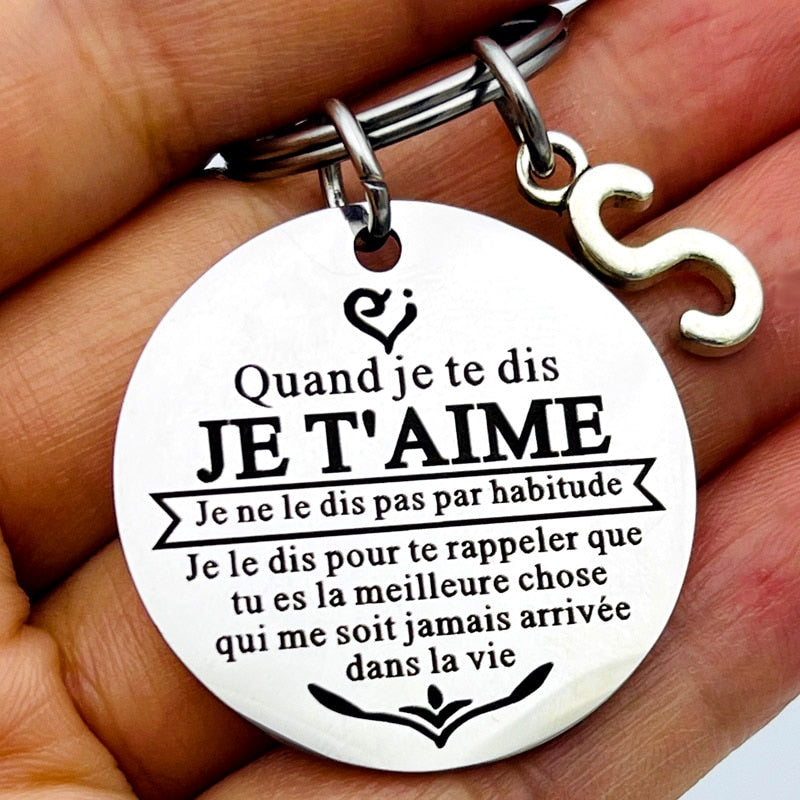 Anniversary Keychain for Wife Husband Couple Valentines Day Christmas Birthday Wedding Gifts for Boyfriend Girlfriend