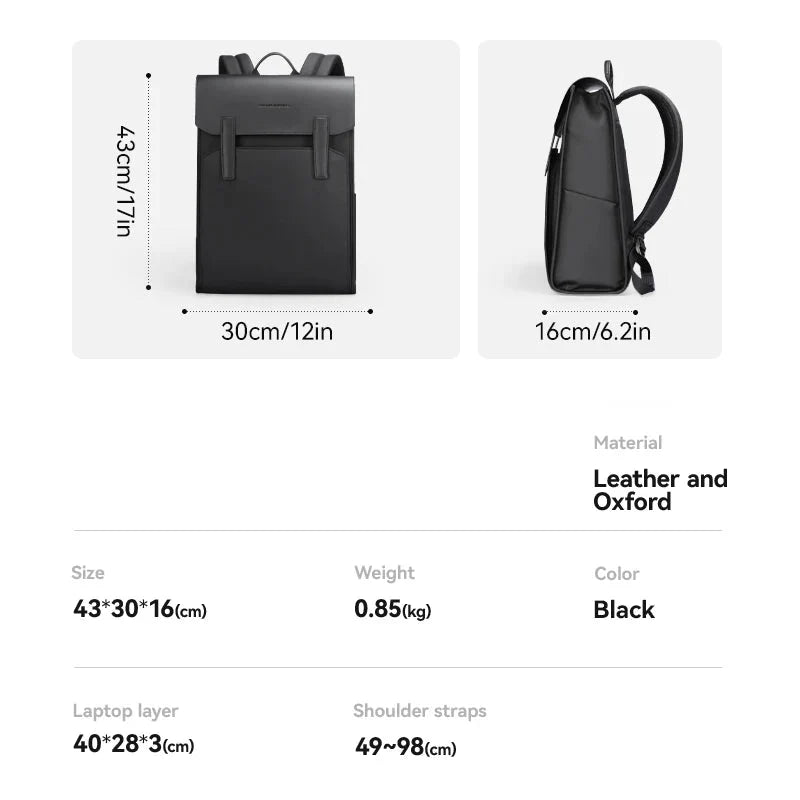 Classic 15.6 Laptop Business Backpack Black