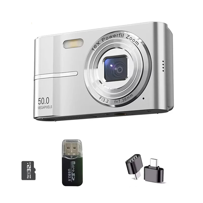 Digital Camera HD Video Recorder Silver