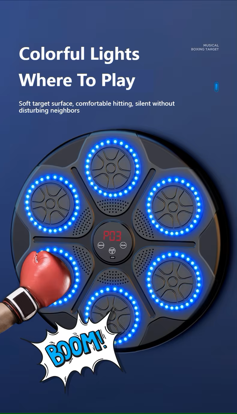 Smart Music Boxing Machine - W/ Bluetooth Connectivity And Gloves