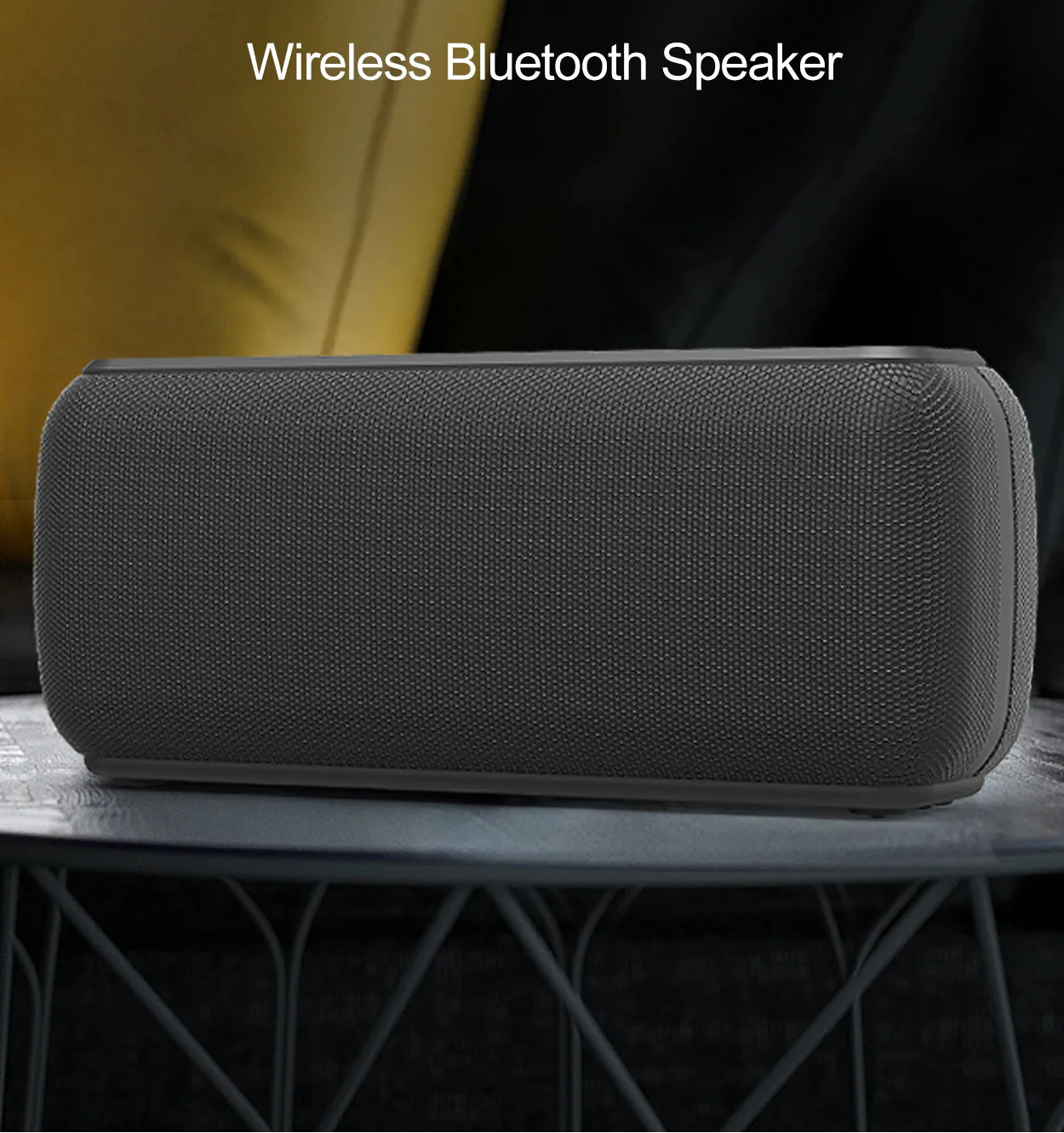 Bluetooth Speaker with Deep Bass Black