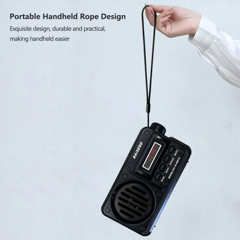 Portable Radio Bluetooth Speaker Black