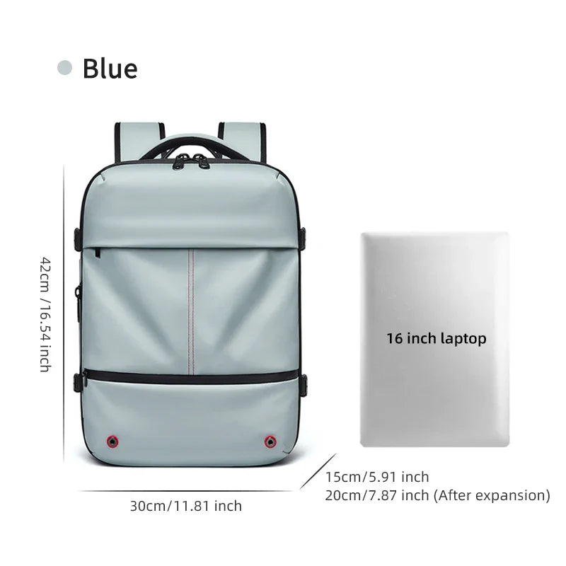 Expandable Laptop Backpack 40L Blue