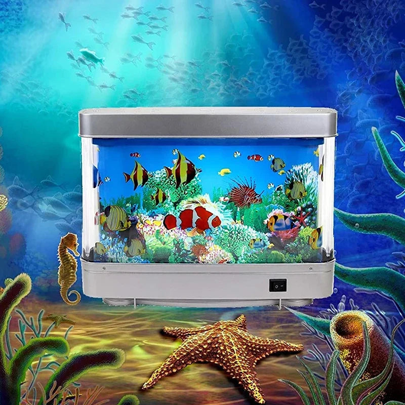 Ocean Motion LED Fish Tank Night Light– EU Plug (Adapter Required for AU Use)