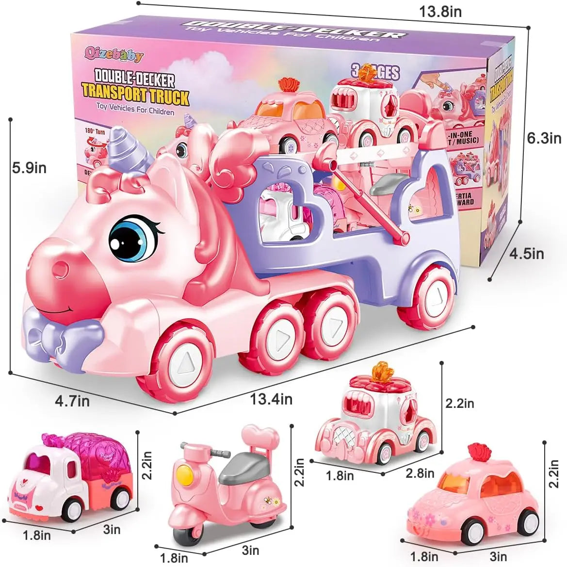 5 in 1 Carrier Truck Car Toys