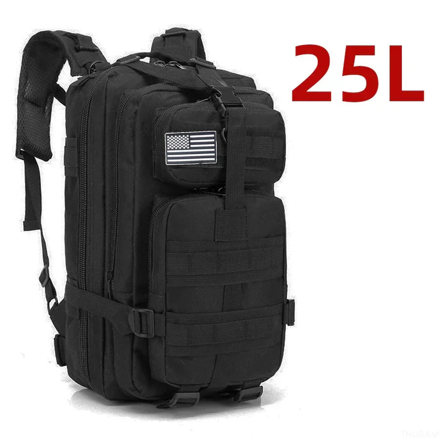 Waterproof Hiking Backpack Outdoor Bag (Black)