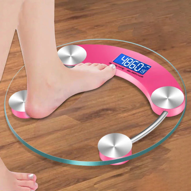 LCD Display Digital Body Weight Scale Pink
