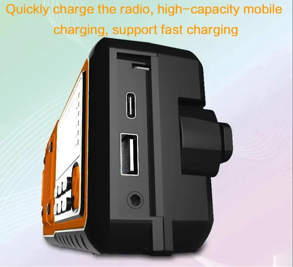 Portable Emergency Solar Power Radio Yellow