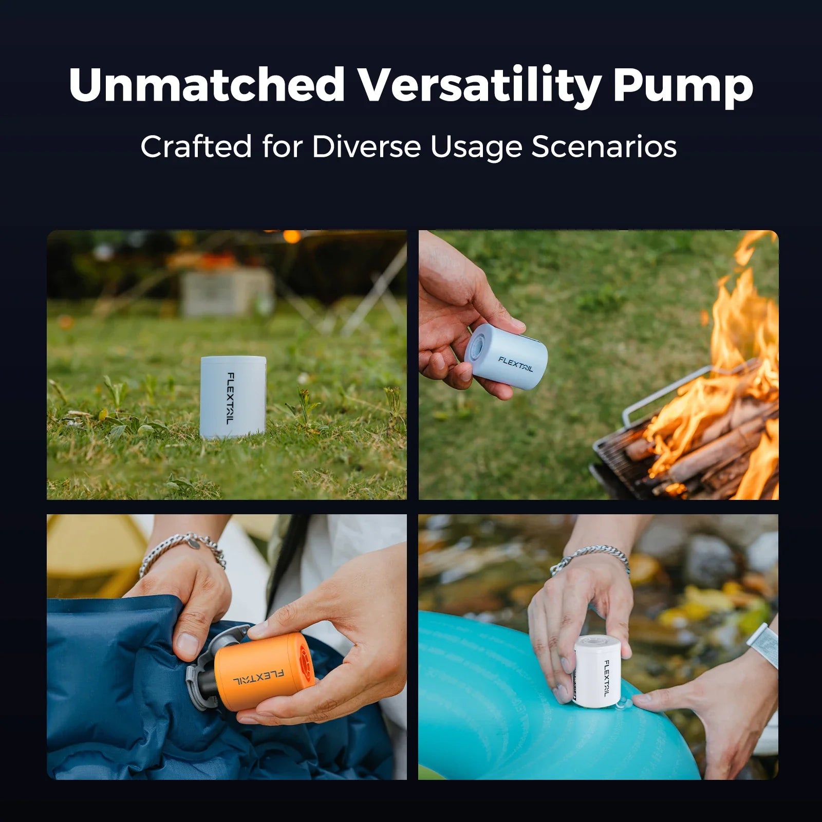 Portable Electric Air Pump – Rechargeable Camping Pump for Air Mattresses & Vacuum Bags
