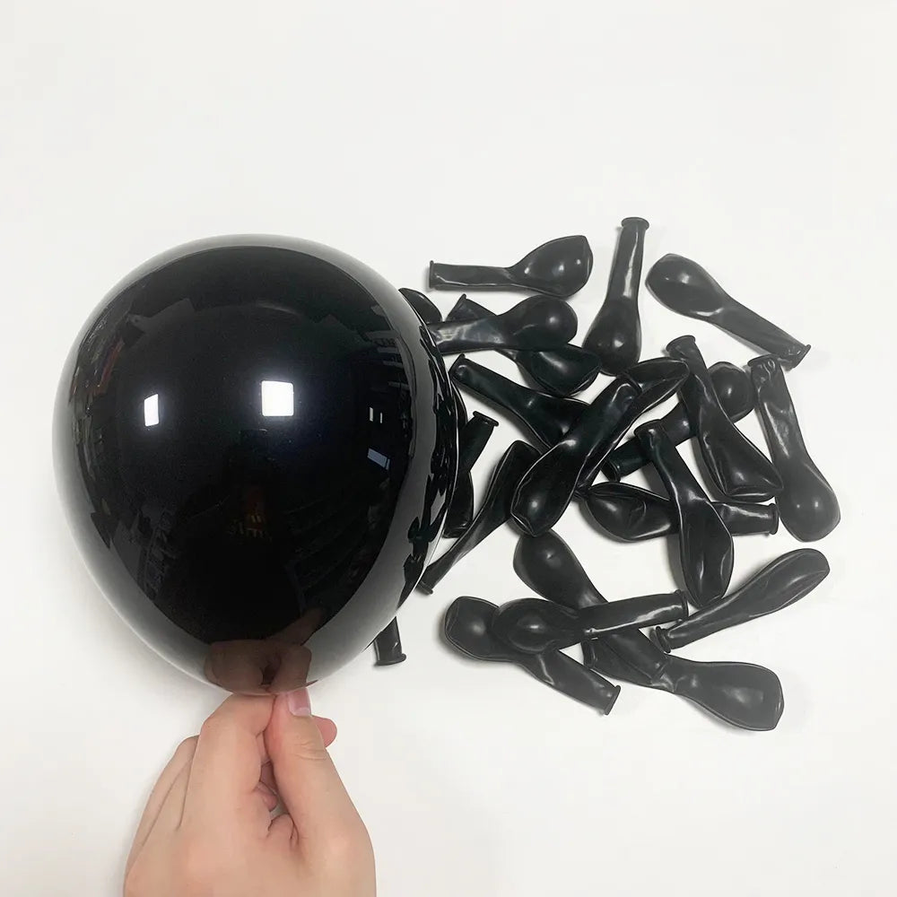 Vibrant Red and Black Balloon Garland Arch Kit with Confetti Balloons - Color: No. 6