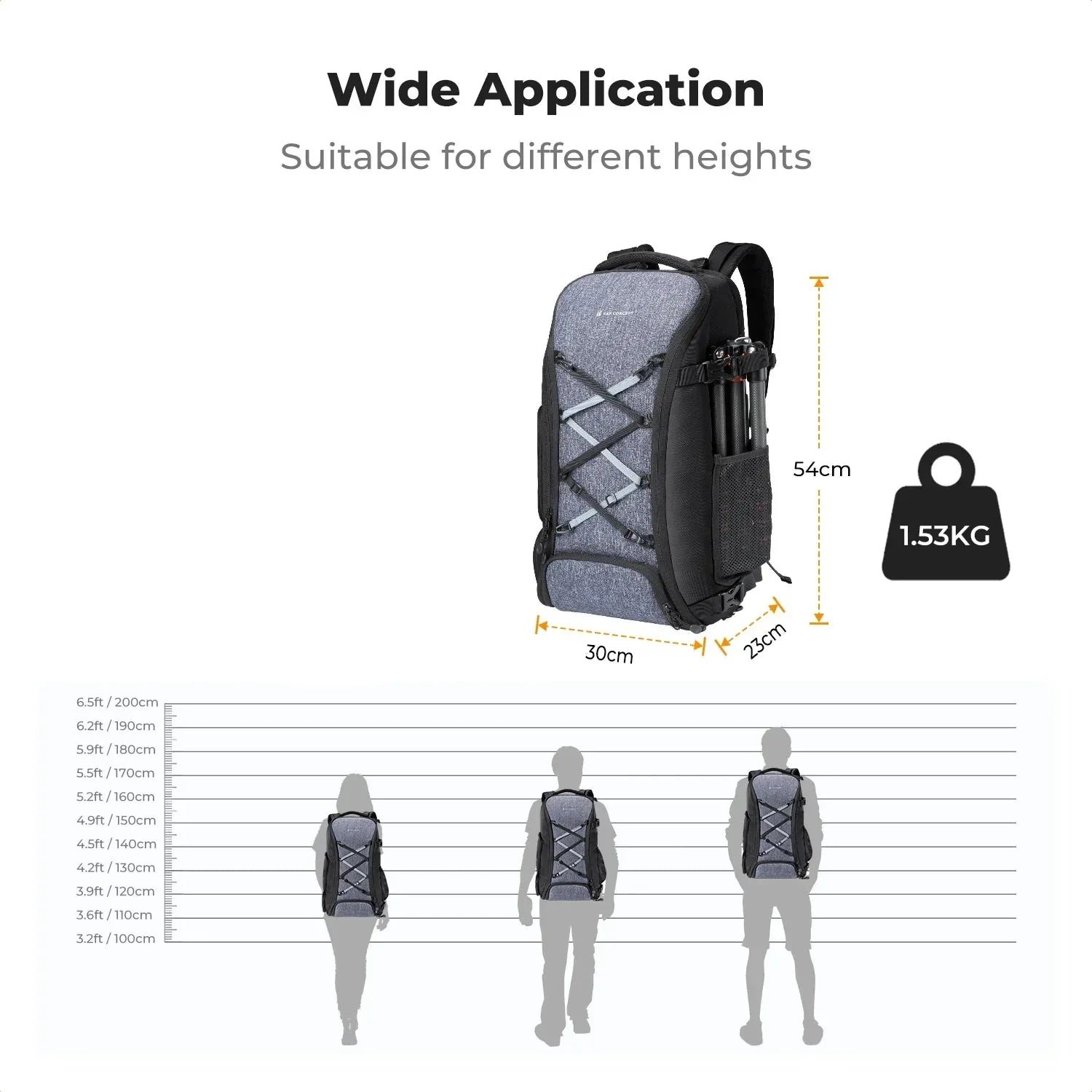 Camera Backpack with Tripod Strap Outdoor Black