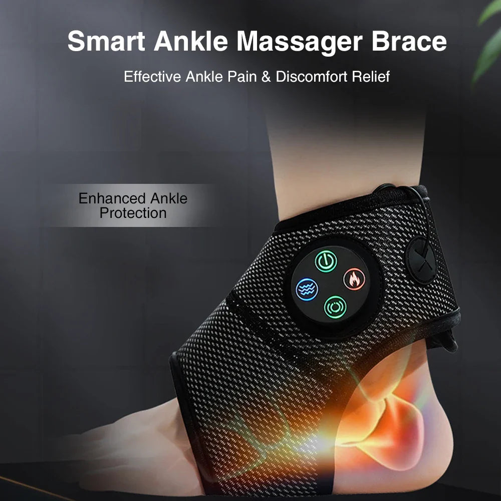 Electric Foot Ankle Massager with Heat Black