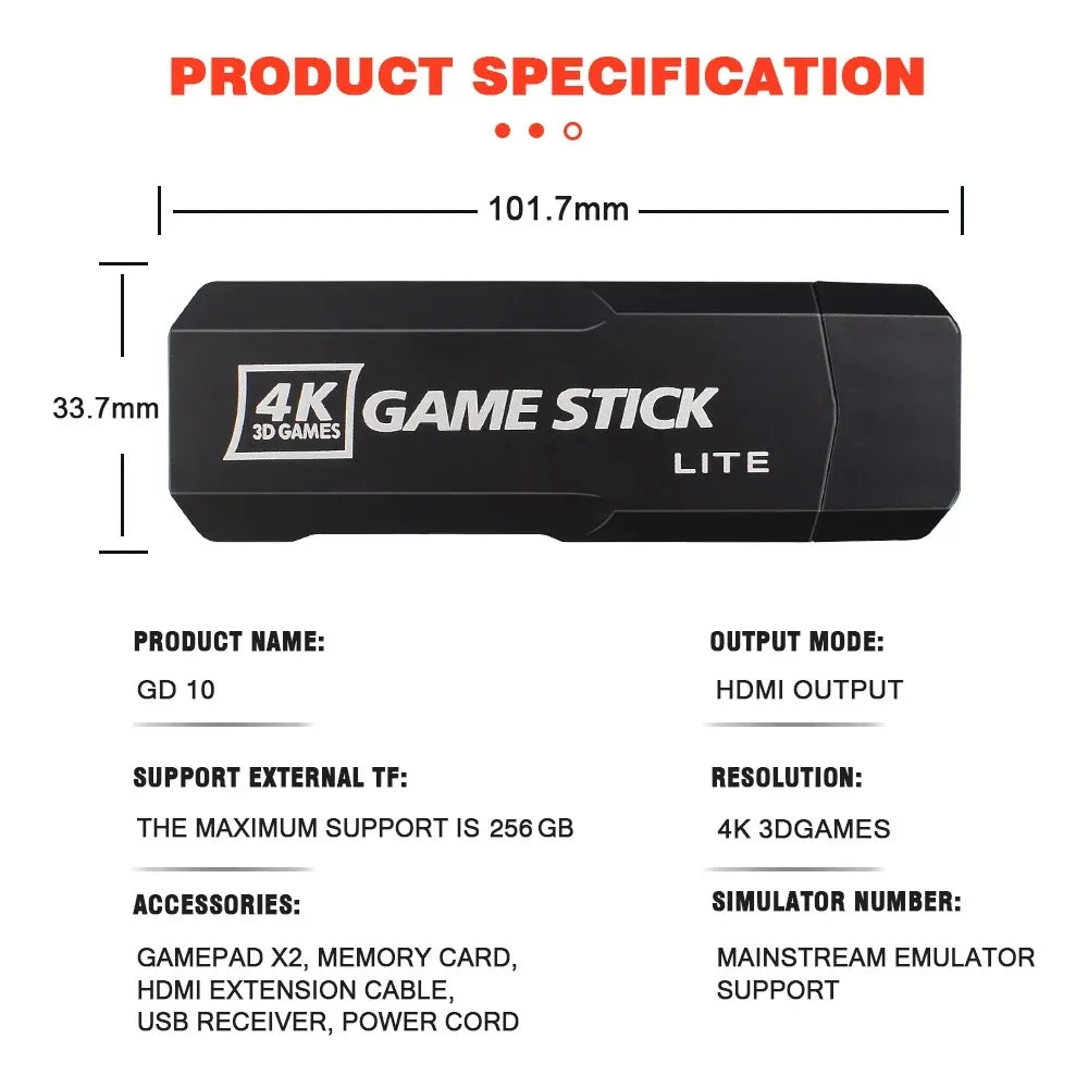 PRO Retro Video Game Console (4K 58000 Games)