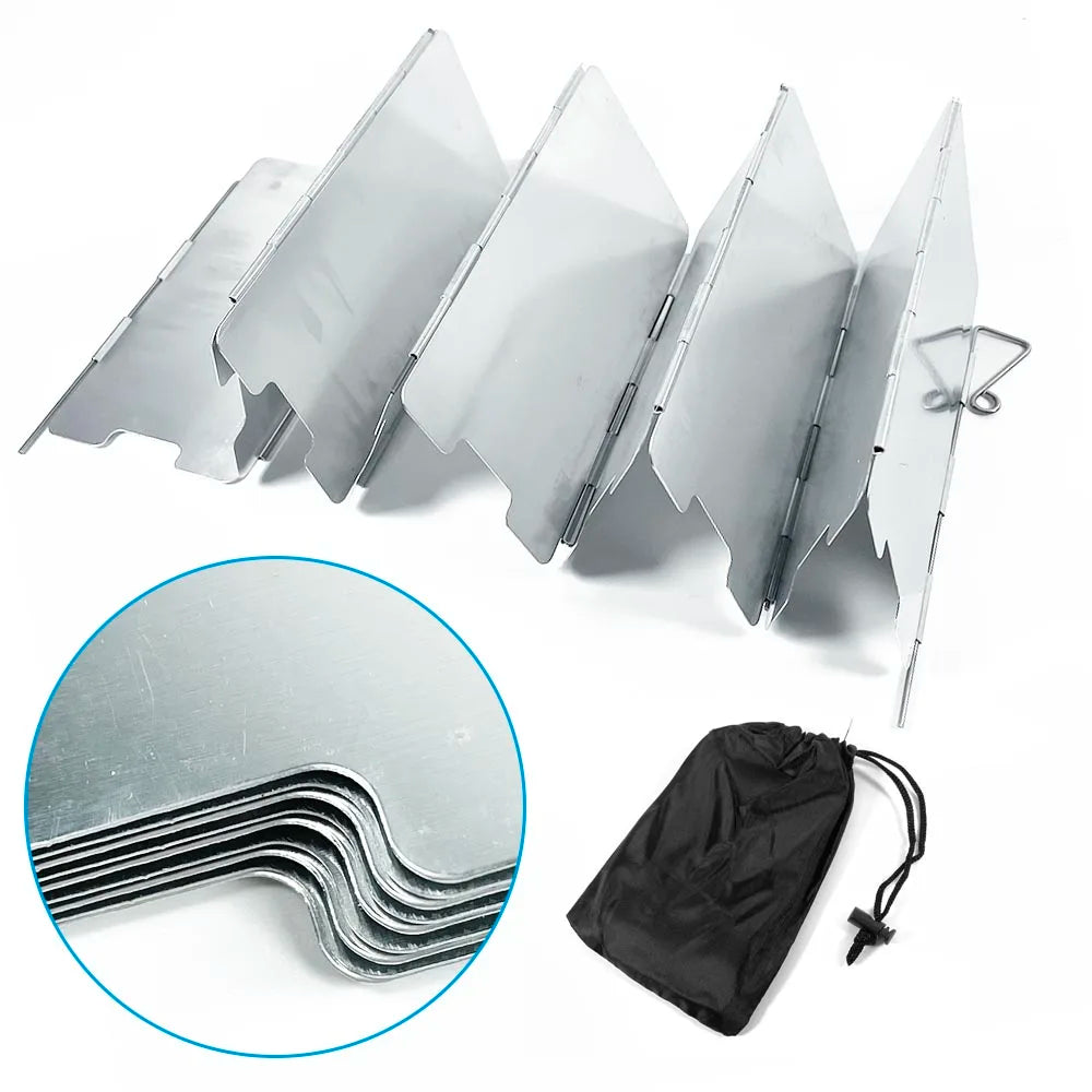 9 Plates Foldable Gas Stove Windshield