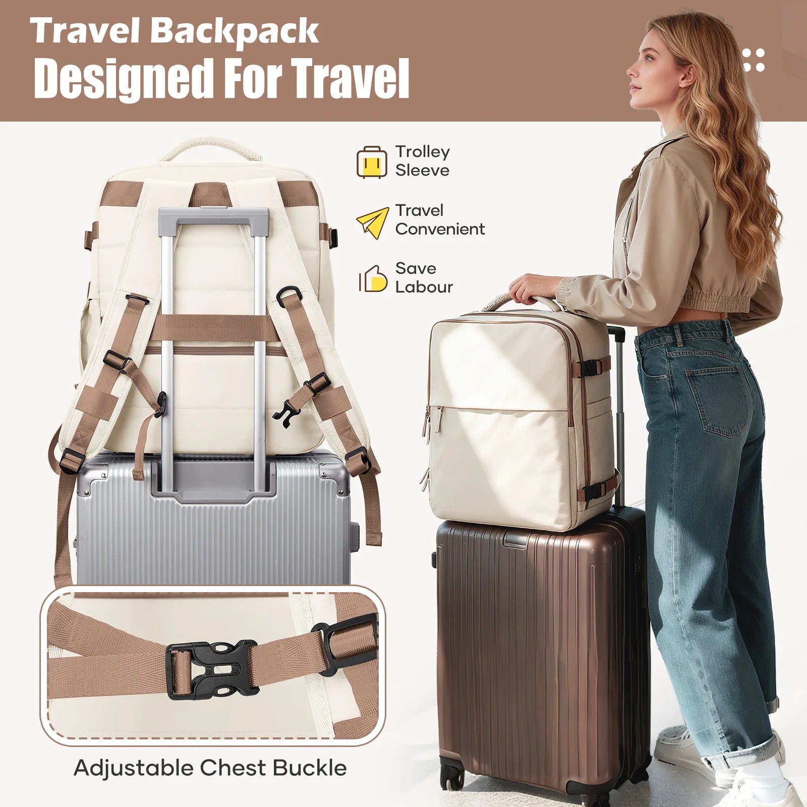 Vacuum Compression Travel Backpack