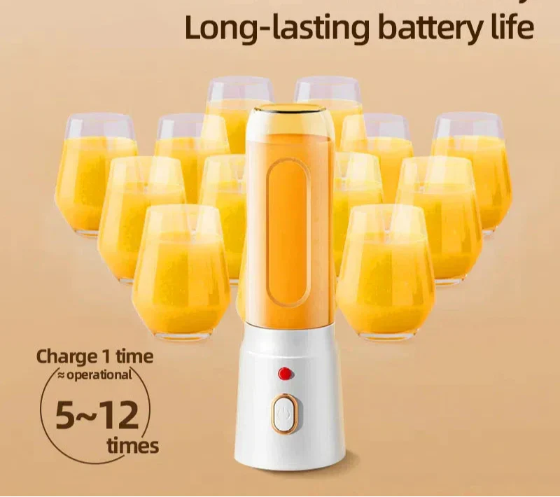 500ML Portable Electric Blender High-Speed USB Juicer Cup White