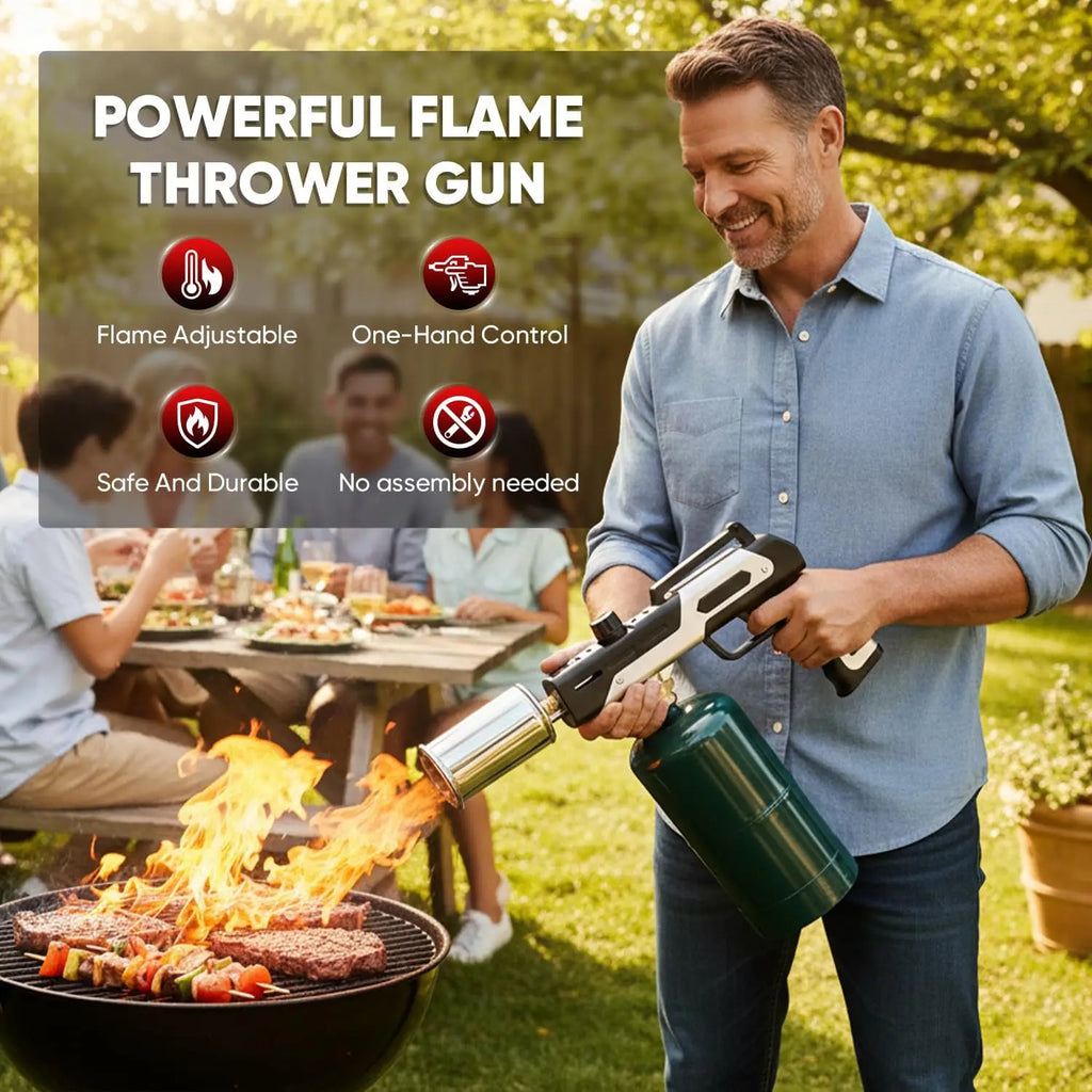 Adjustable Butane Kitchen Torch – Handheld High-Heat Cooking & Camping Torch