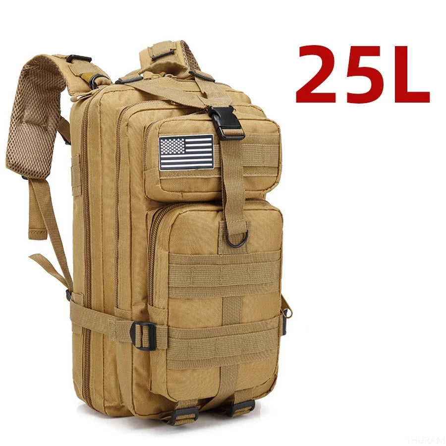 Waterproof Hiking Backpack Outdoor Bag (Khaki)