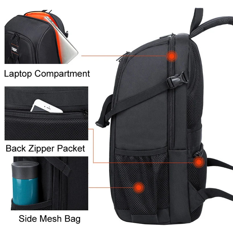 Photography Camera Backpack Orange