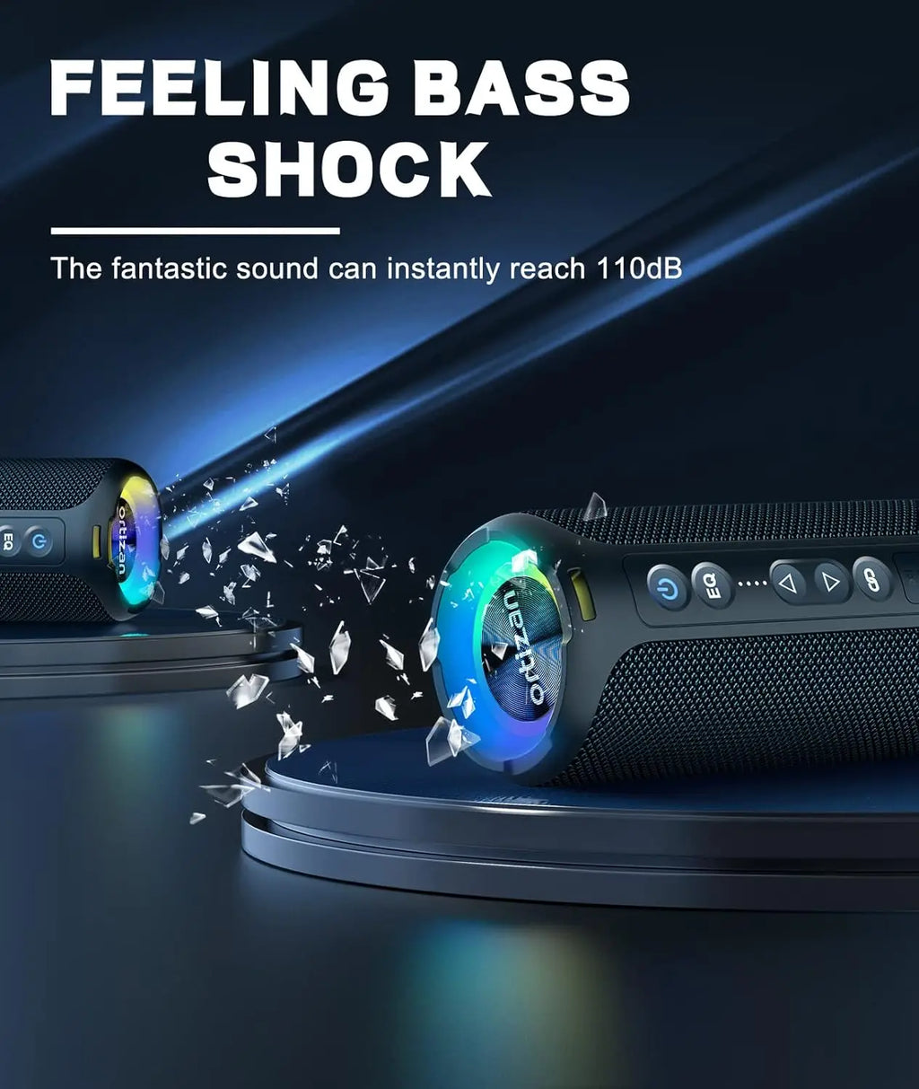 Bluetooth Speaker 40W Stereo Sound Black