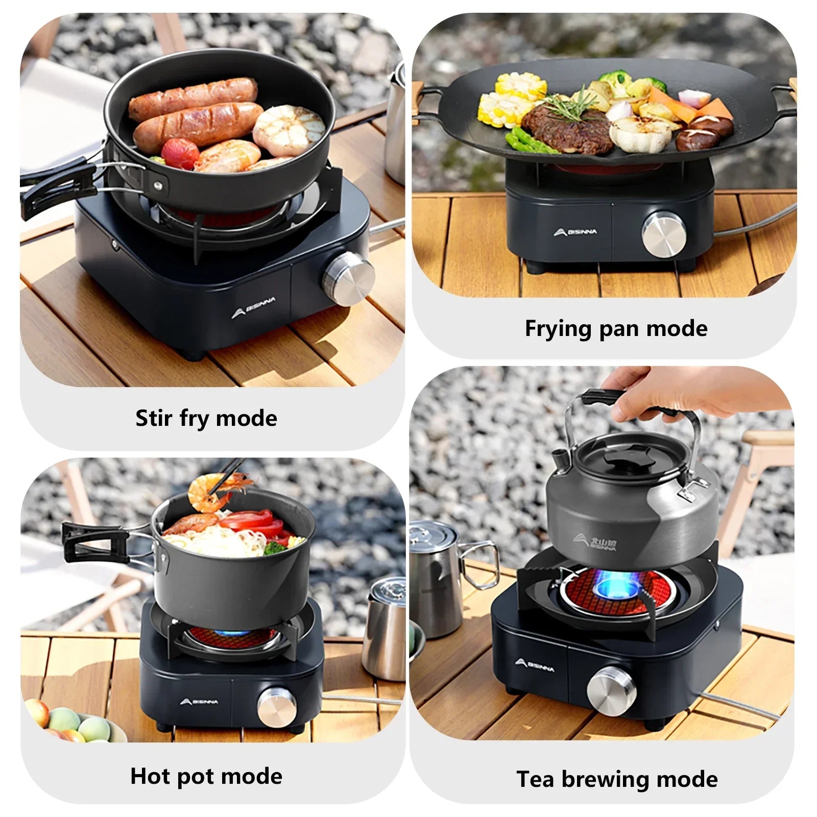 4000W High-Power Infrared Gas Stove Dark Blue