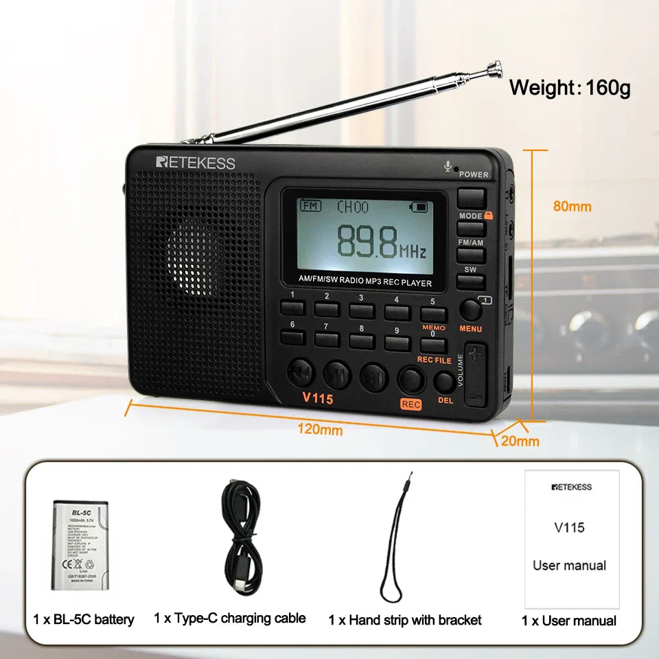 Multi-Band Digital Radio Black