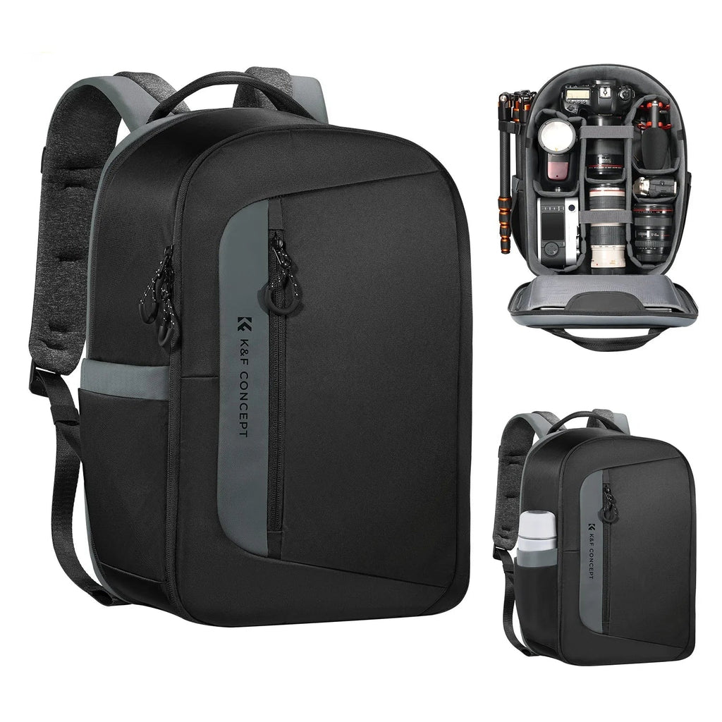 22L Photography Camera Backpack Black