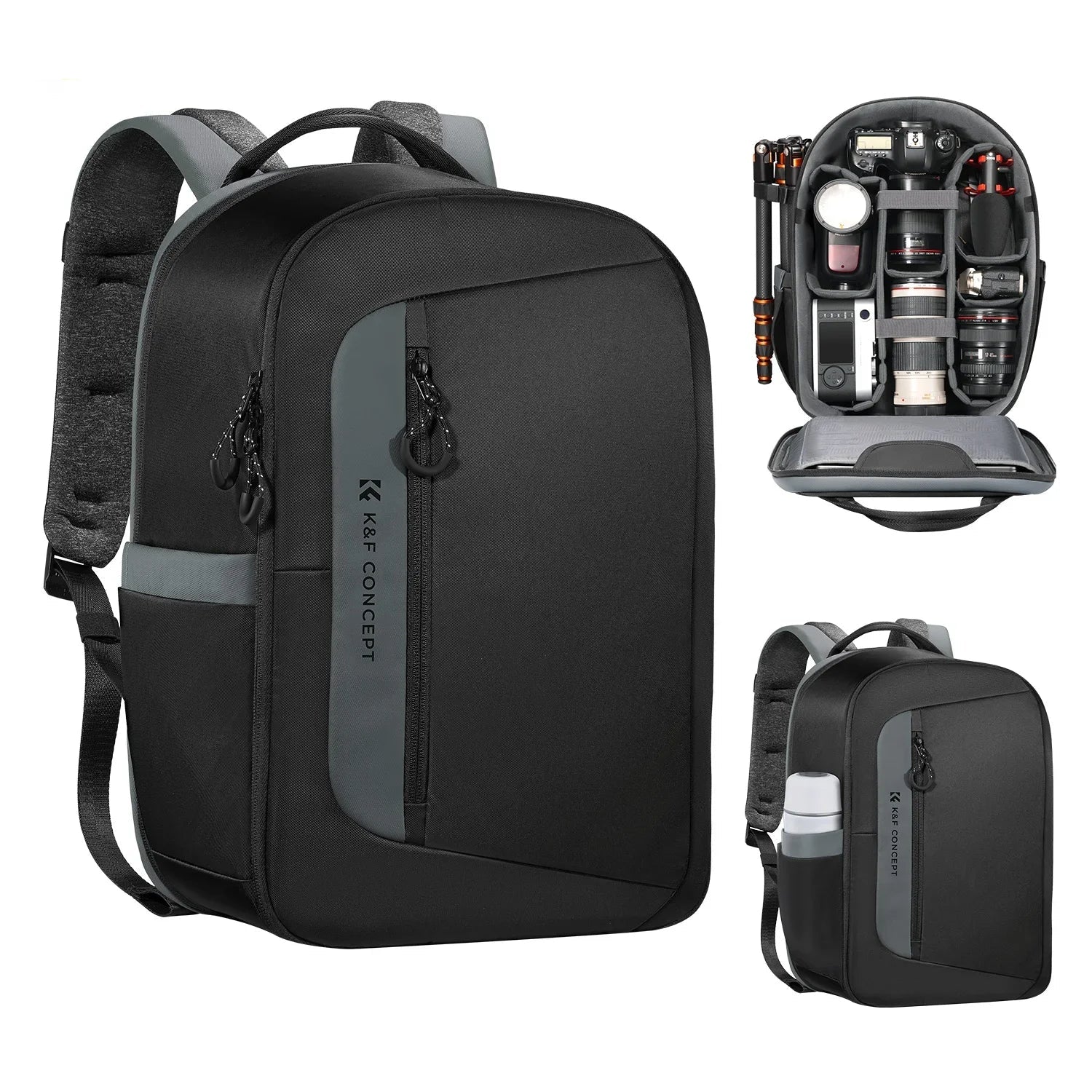 22L Photography Camera Backpack Black