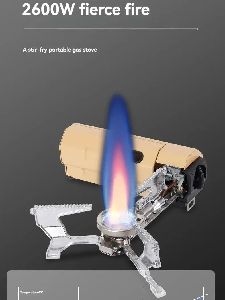 Portable Folding Gas Stove Cassette Butane Camping Burner Khaki