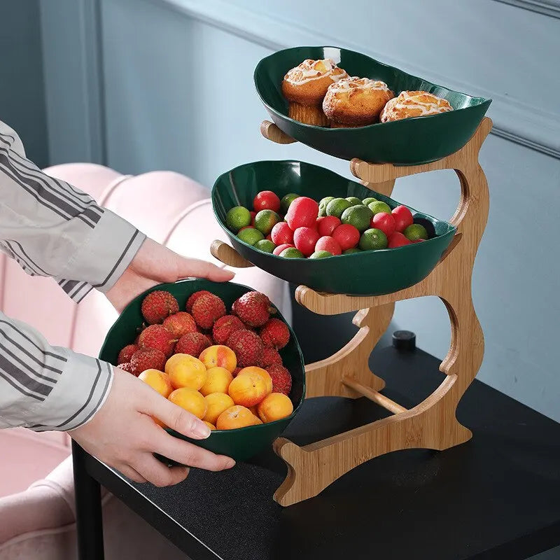 Wooden Table Plates with Floor Partition