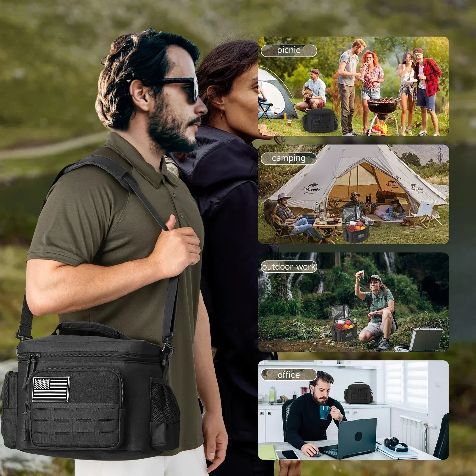 Tactical Thermal Cooler Bag: Military-Grade, Heavy Duty, Leakproof, Insulated, Durable