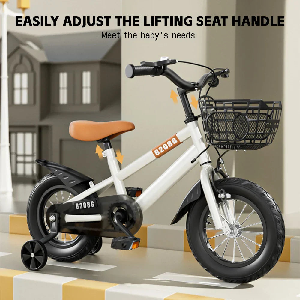 Kids Bike for Girls 3-7 Years with Basket