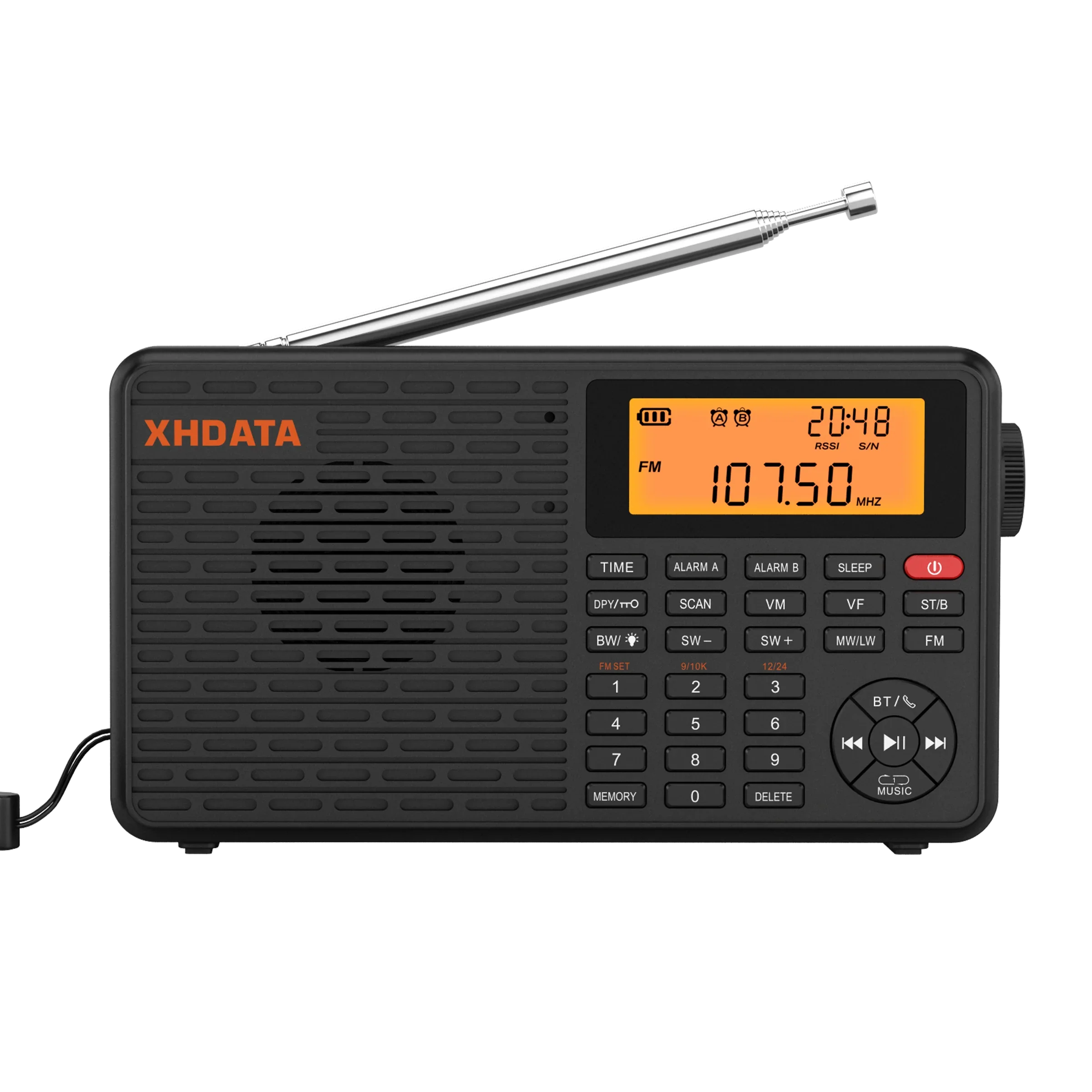 Stereo Digital Portable Radio Black