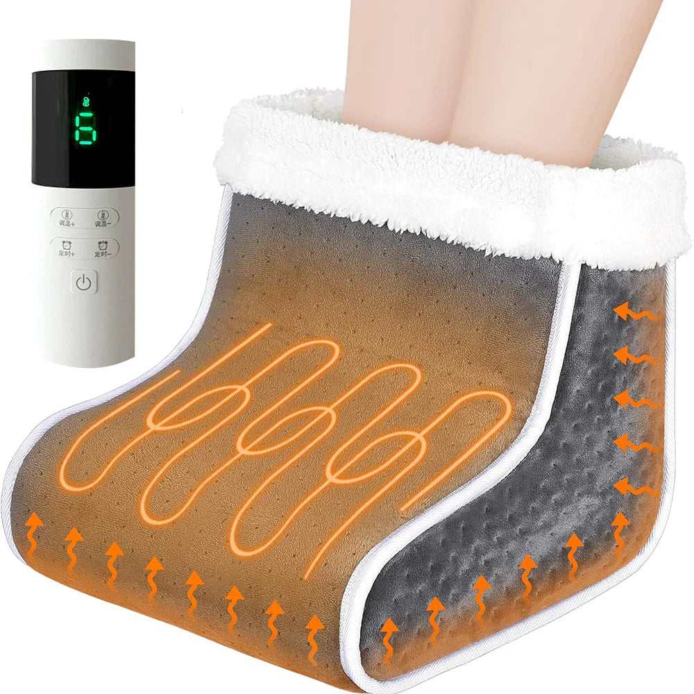 Electric Heated Foot Warmer Pad with 4 Heat Modes & Timer