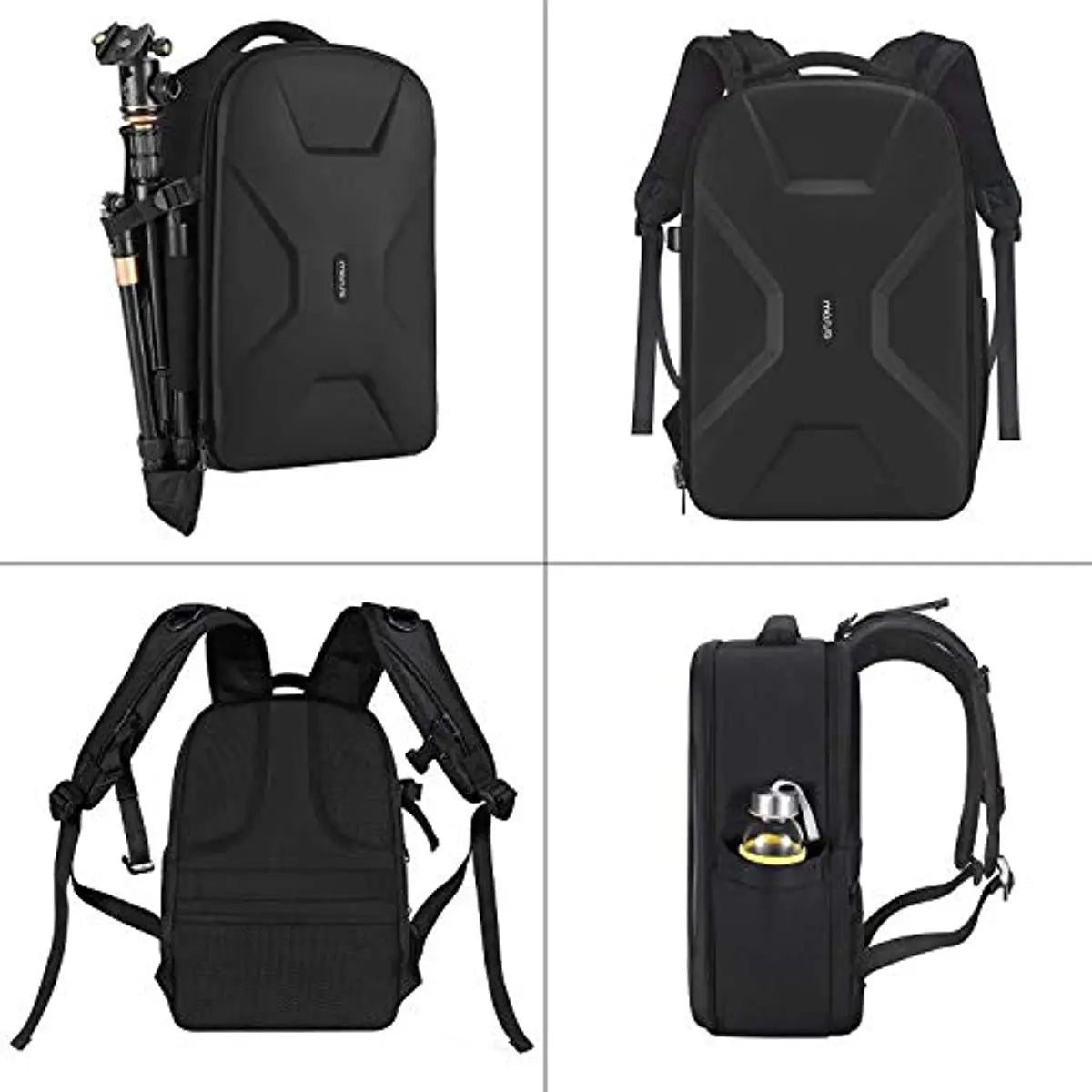 Waterproof Hardshell Camera Backpack Black