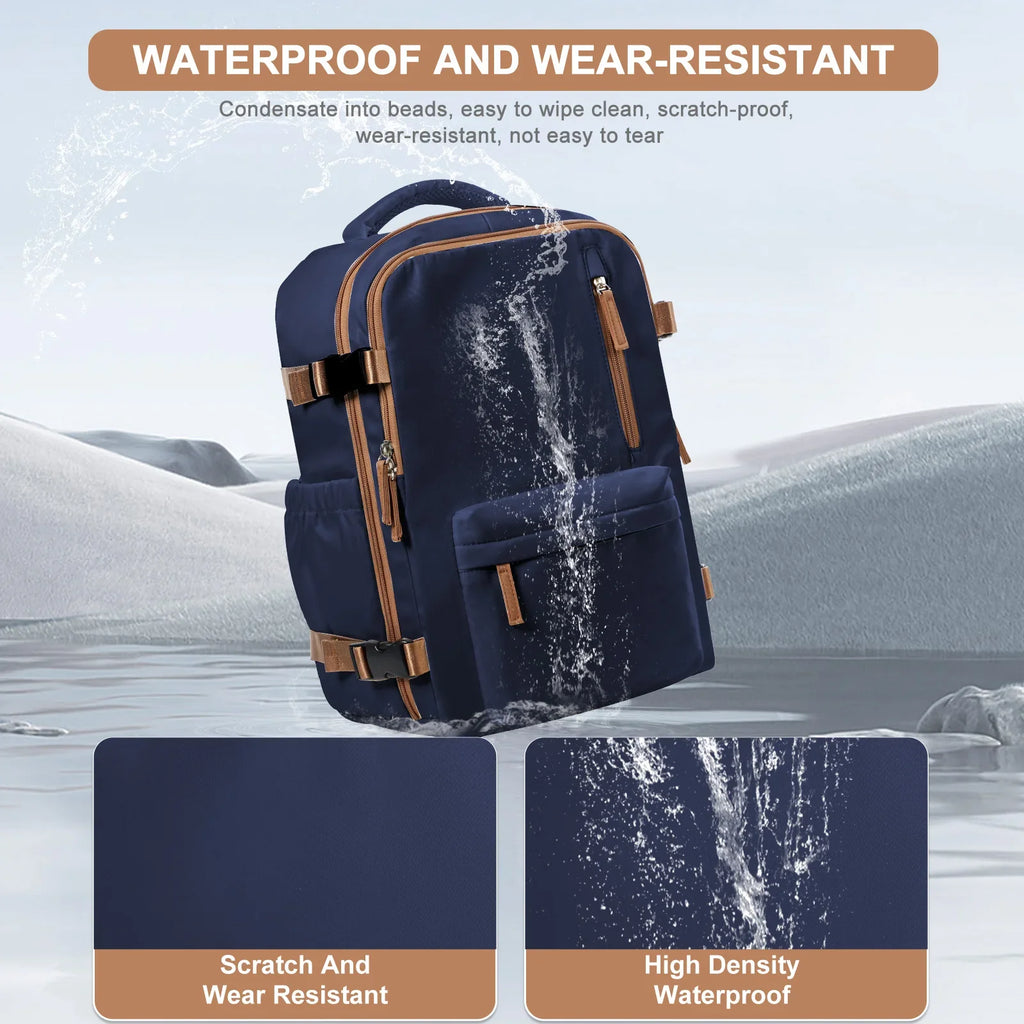 Waterproof Travel Laptop Backpack Blue