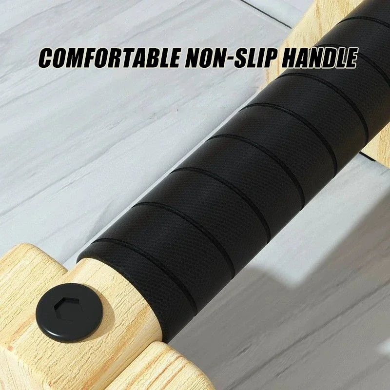 50cm Wooden Push-Up Bars Beech Wood Brown