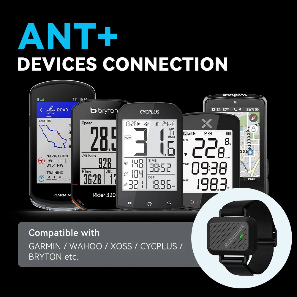 Heart Rate Sensor Wrist Strap Black