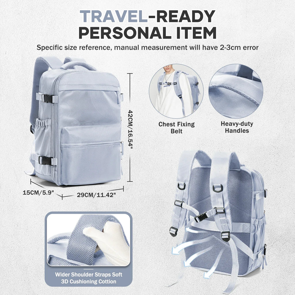 Vacuum Compression Laptop Backpack Grey