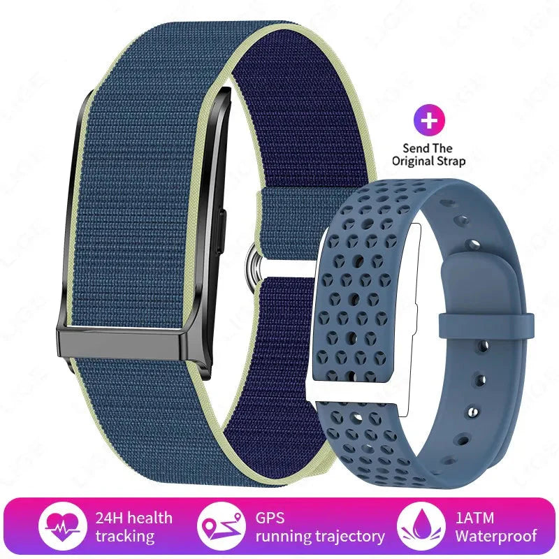 No-Screen Smart Bracelet with Heart Rate Blue