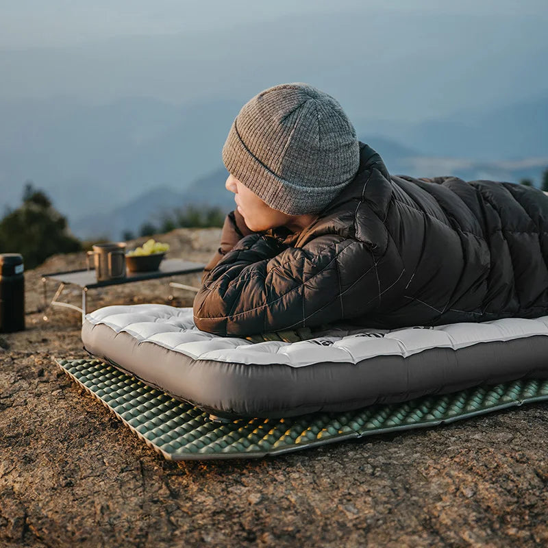 Inflatable Pad 6.5 R-Value Thermal Air Mattress White