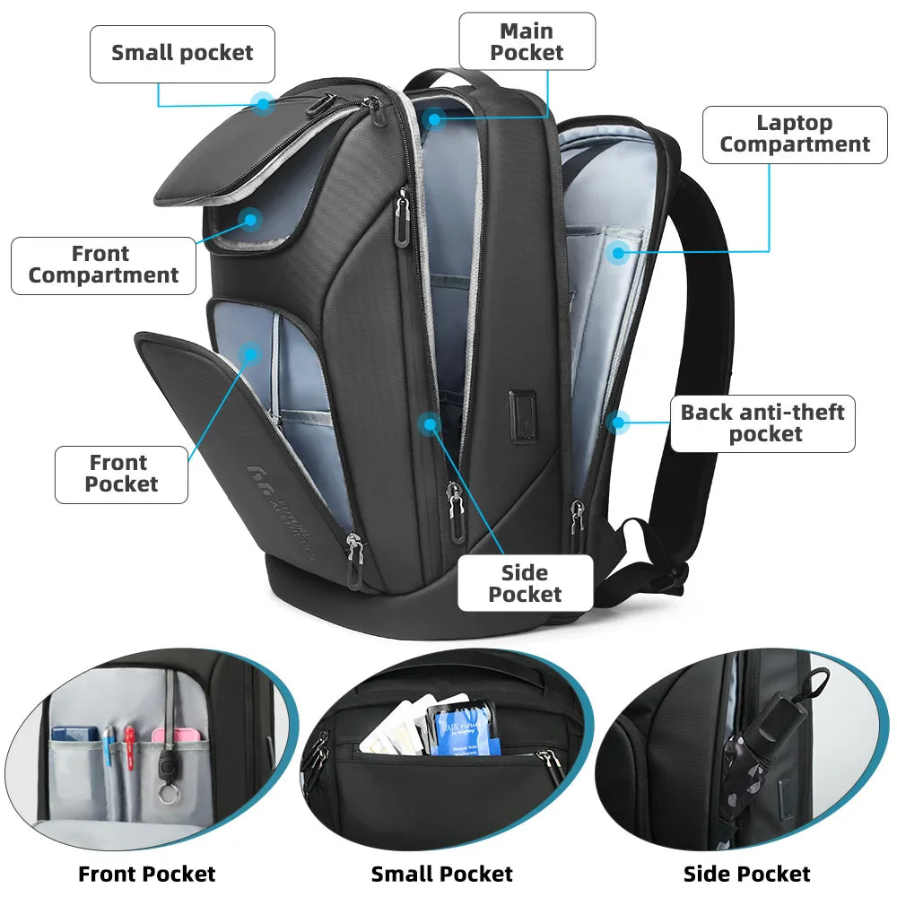 17.3-Inch Business Laptop Backpack Grey