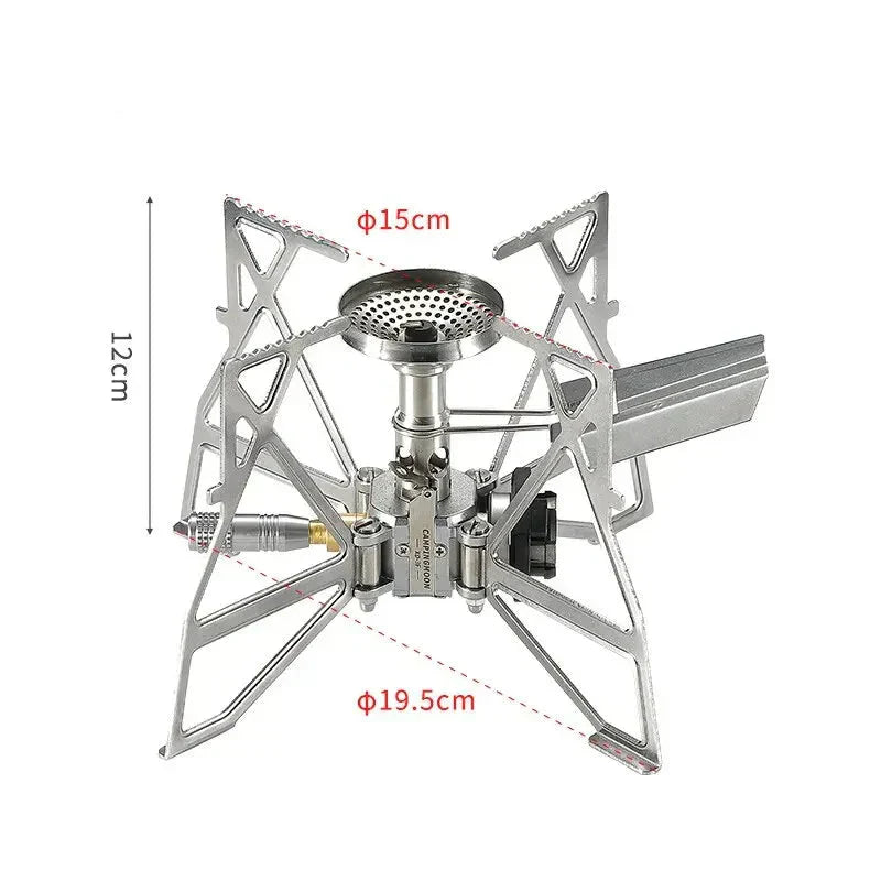 Electronic Ignition Butterfly Cassette Furnace Camping Stove Silver