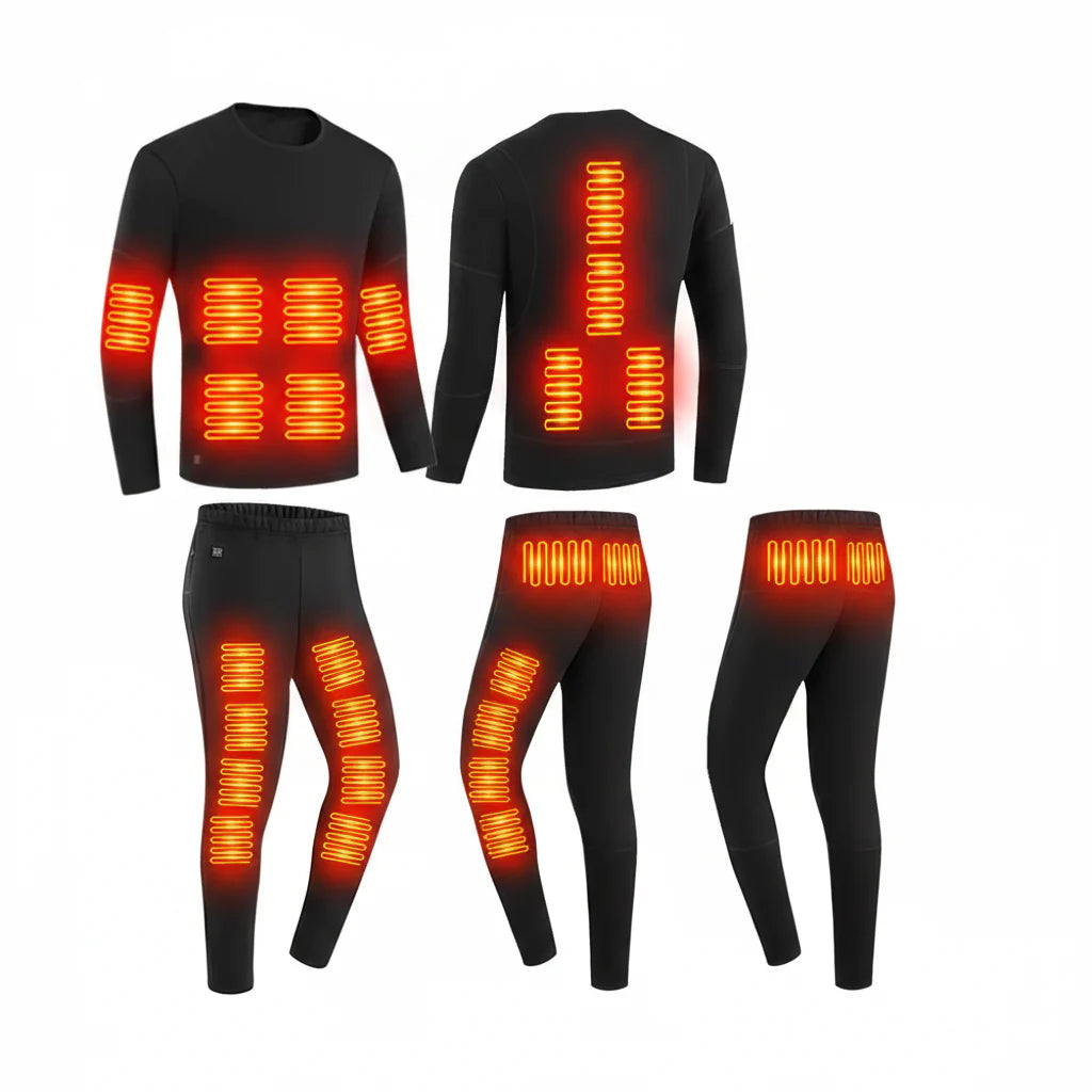 USB Rechargeable Heated Thermal Jacket & Base Layer Set