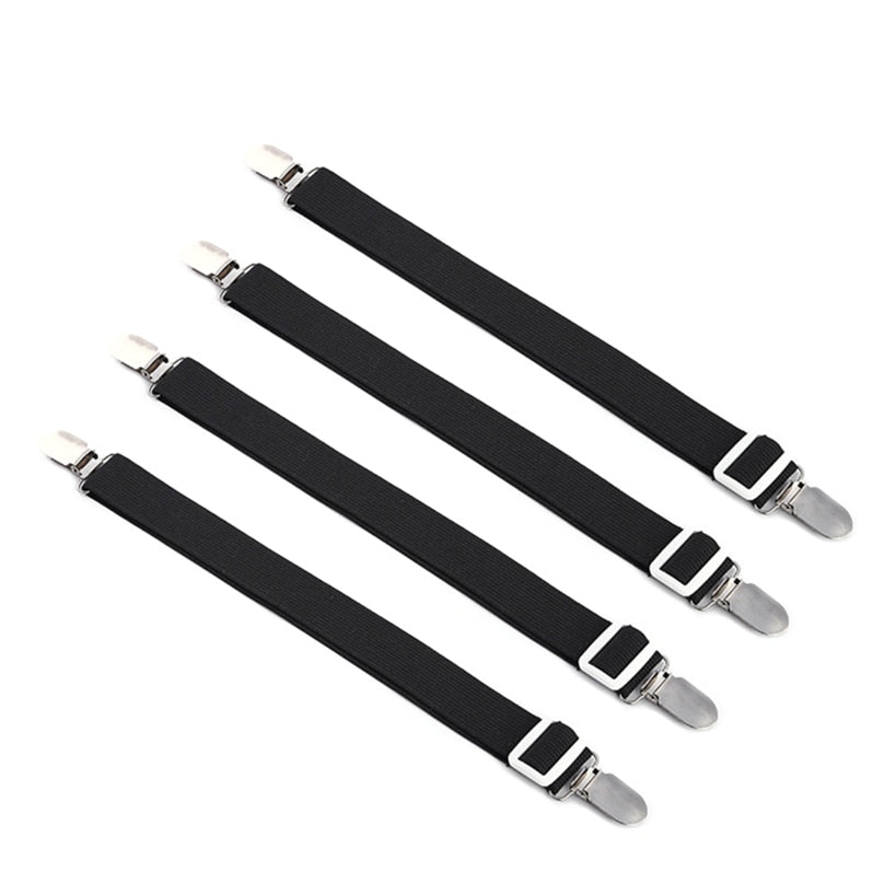 4Pcs/Set Elastic Bed Sheet Grippers Belt