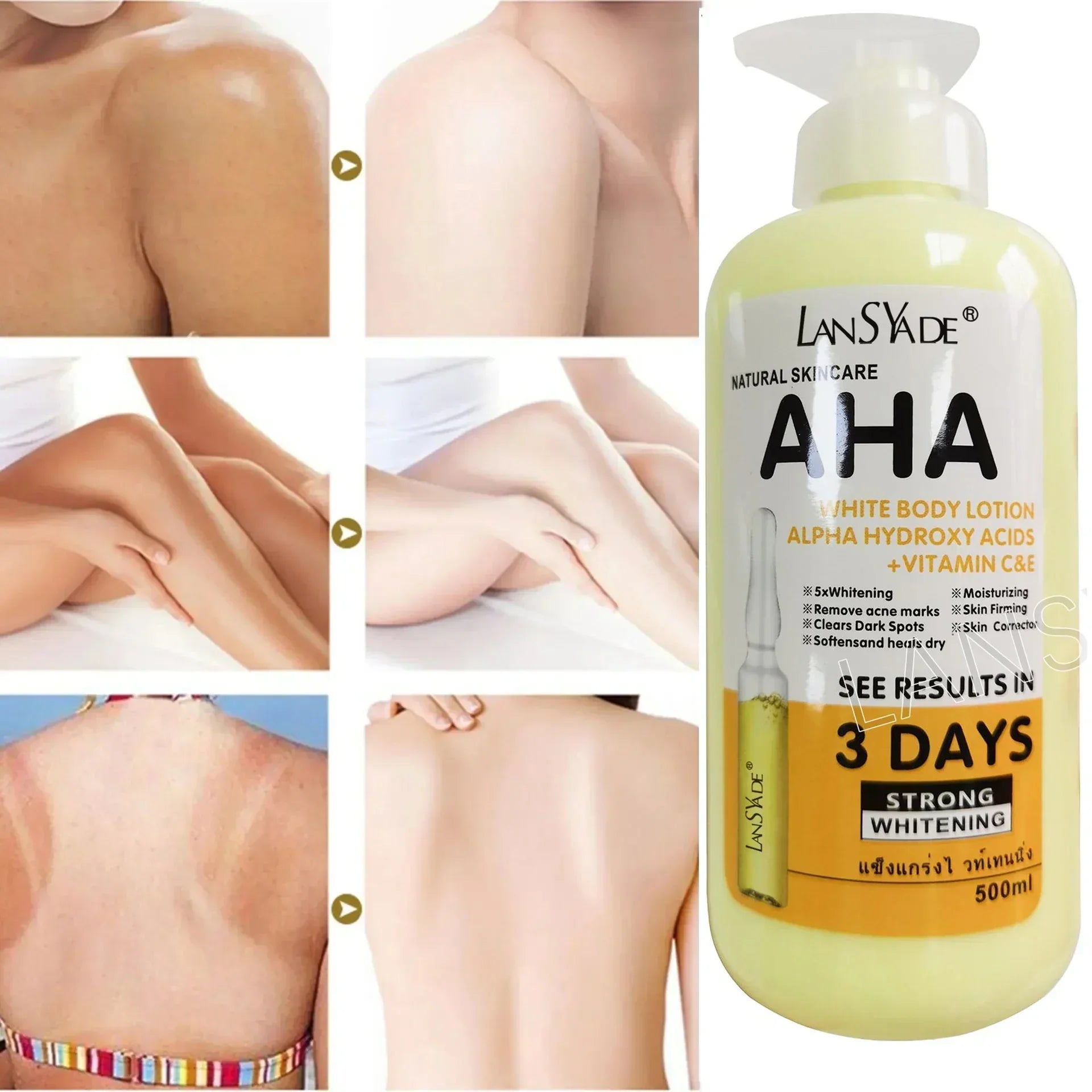 Radiance Revived: 3-Day Whitening Marvel in a Bottle - 500ml Body Lotion