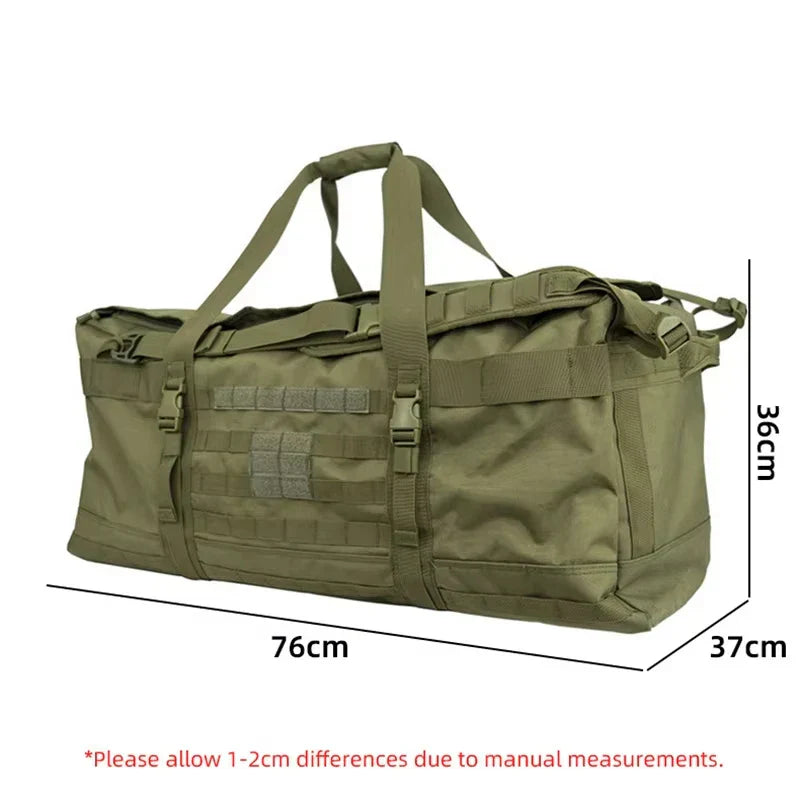 106L Tactical Duffel Bag Large Capacity Travel Backpack Green