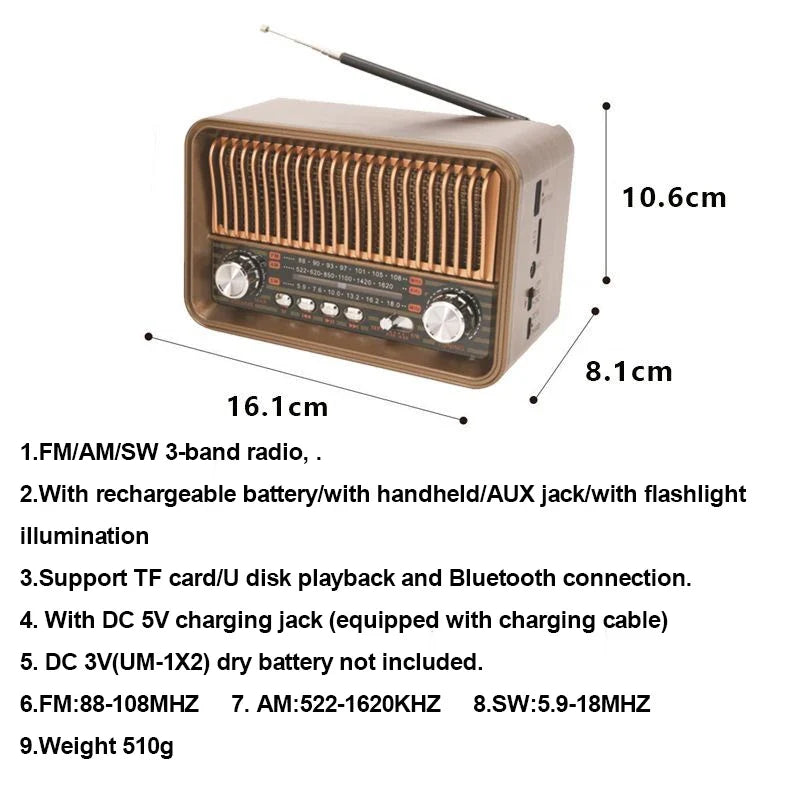 Portable Multi-Band Radio Brown