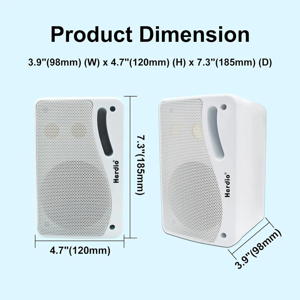 2PCS Passive Wall-Mount Speakers White